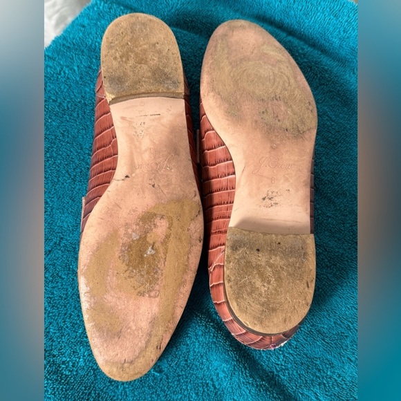 J. Crew Women's Sz 8 Academy Penny Loafers in Croc-Embossed Leather - Picture 6 of 12